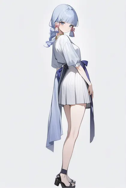 1girl, kamisato ayaka (heytea), genshin impact