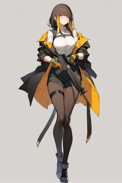 1girl, m16a1 (girls' frontline), girls' frontline