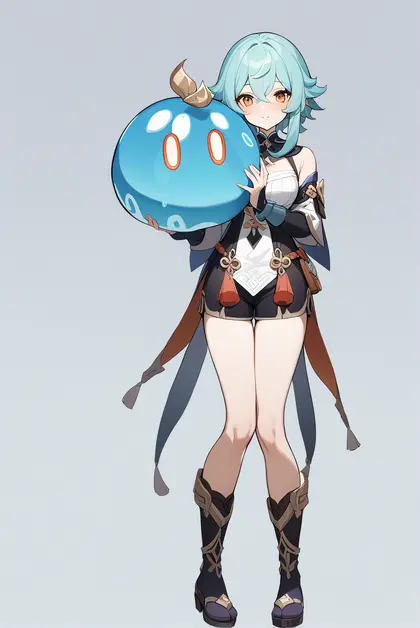 1girl, slime (genshin impact), genshin impact