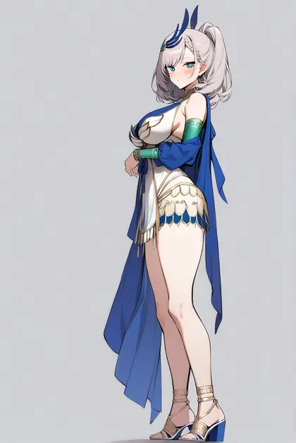 1girl, pavolia reine (1st costume), hololive