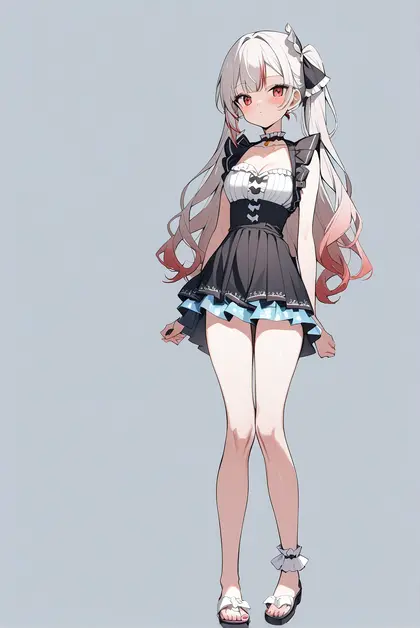 1girl, nakiri ayame (hololive summer 2019), hololive