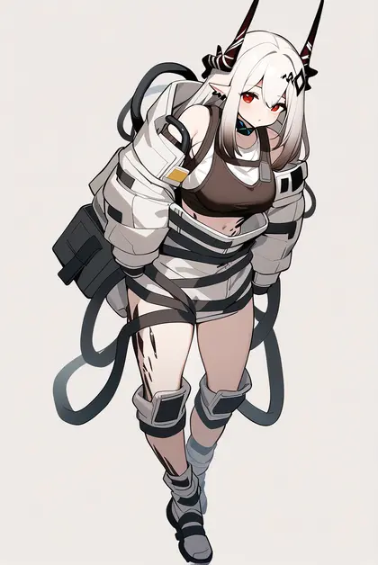 1girl, mudrock (arknights), arknights