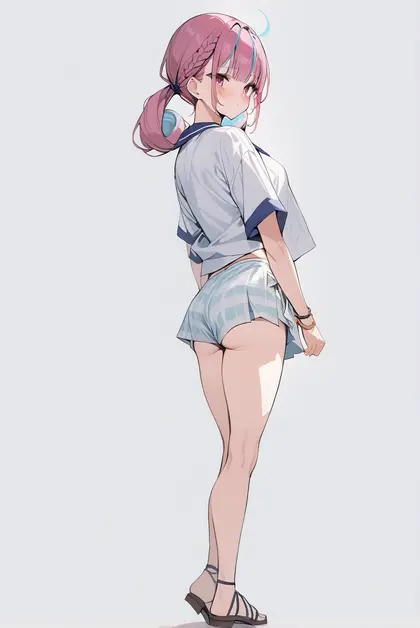 1girl, minato aqua (hololive summer 2019), hololive