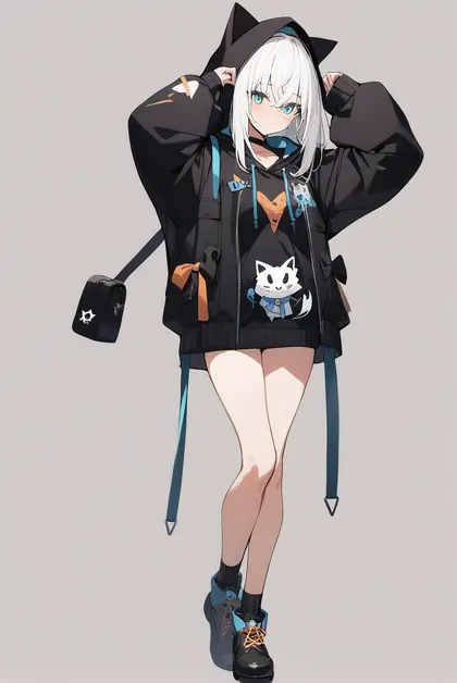 1girl, shirakami fubuki (7th costume), hololive