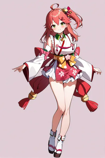 1girl, sakura miko (1st costume), hololive