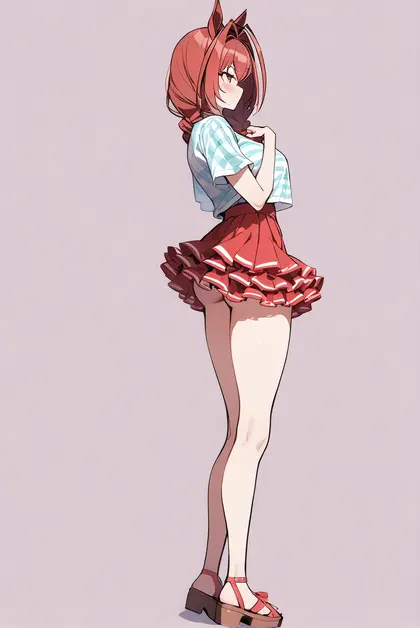 1girl, daiwa scarlet (trifle vacation) (umamusume), umamusume