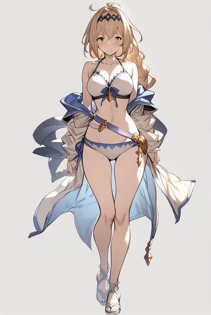 1girl, jeanne d'arc (summer) (granblue fantasy), granblue fantasy