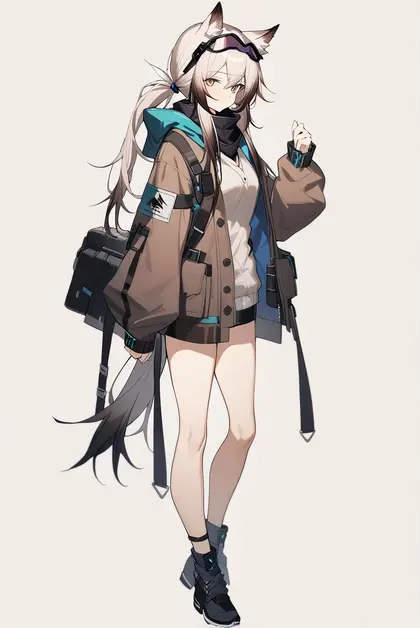 1girl, cardigan (arknights), arknights