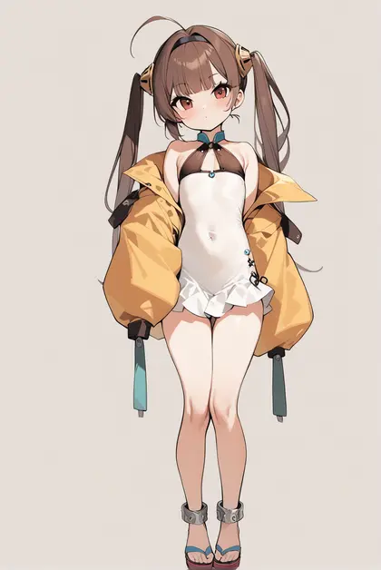 1girl, ping hai (summer vacation) (azur lane), azur lane