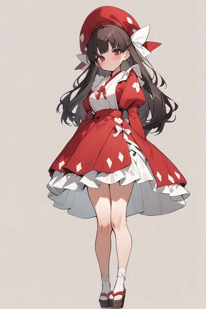 1girl, hakurei reimu, touhou