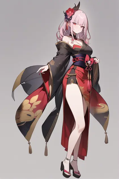 1girl, mori calliope (new year), hololive