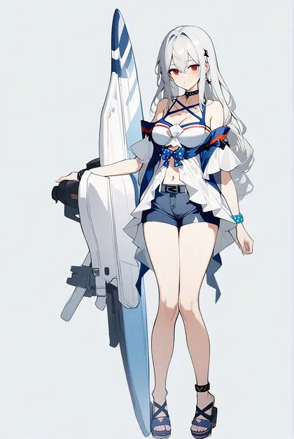 1girl, skadi (waverider) (arknights), arknights