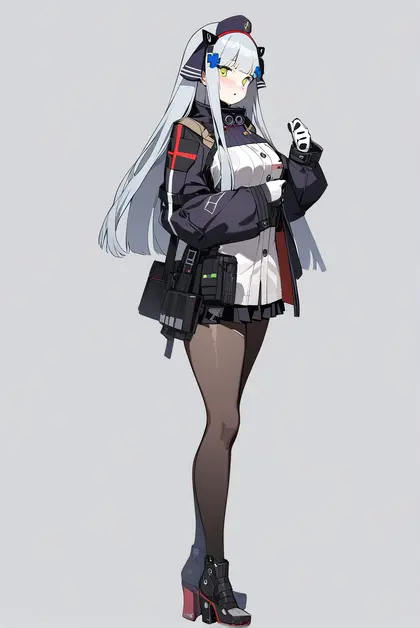 1girl, hk416 (mod3) (girls' frontline), girls' frontline