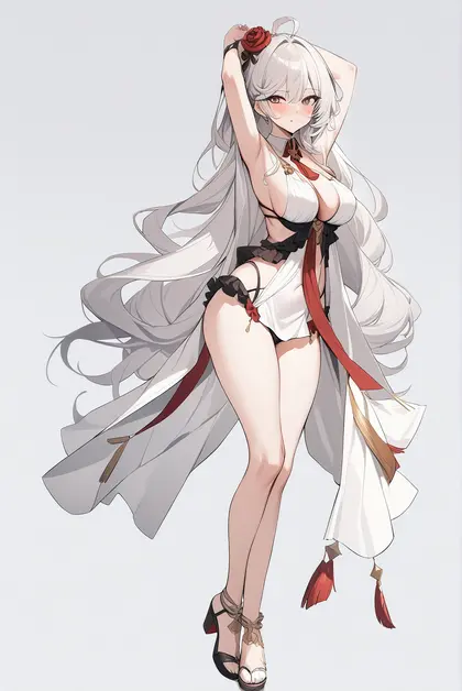 1girl, algerie (white sand paradise) (azur lane), azur lane