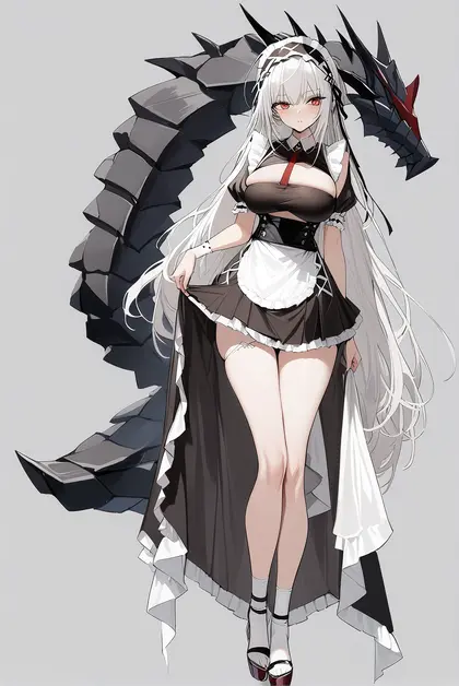 1girl, aegir (iron blood's dragon maid) (azur lane), azur lane