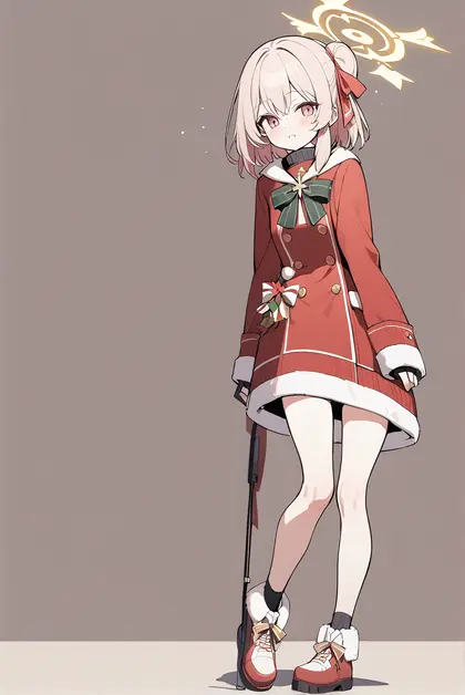 1girl, serina (christmas) (blue archive), blue archive