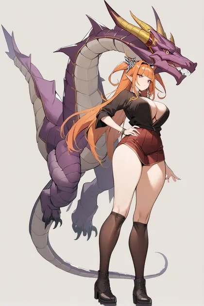 1girl, kiryu coco (dragon), hololive