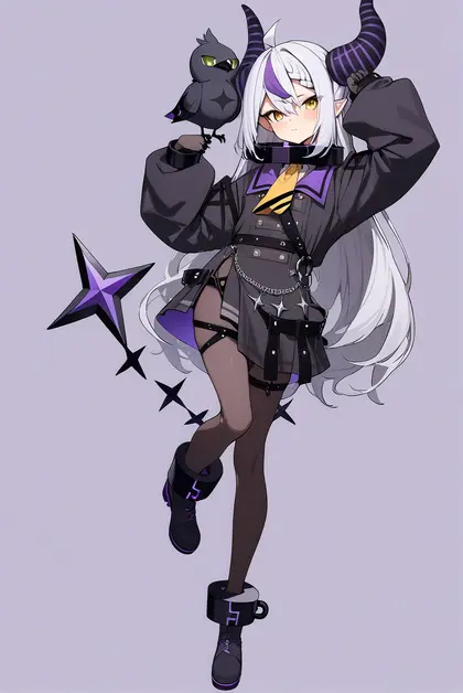 1girl, crow (la+ darknesss), hololive