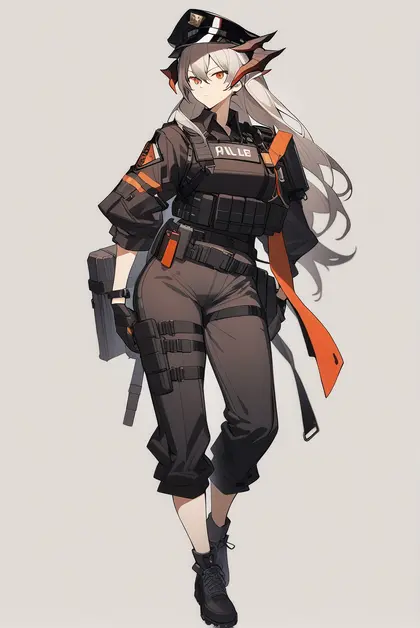 1girl, saria (the law) (arknights), arknights