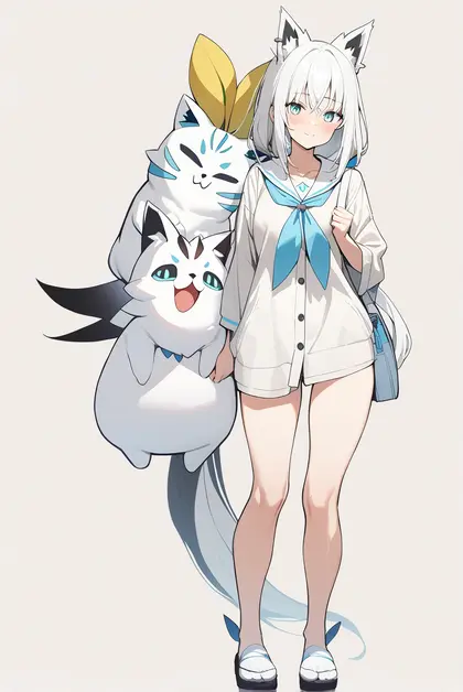 1girl, sukonbu (shirakami fubuki), hololive