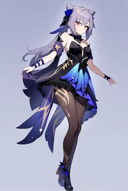 1girl, keqing (opulent splendor) (genshin impact), genshin impact