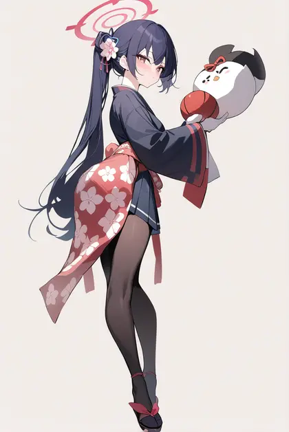 1girl, serika (new year) (blue archive), blue archive