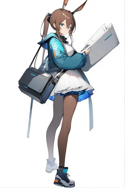 1girl, amiya (newsgirl) (arknights), arknights