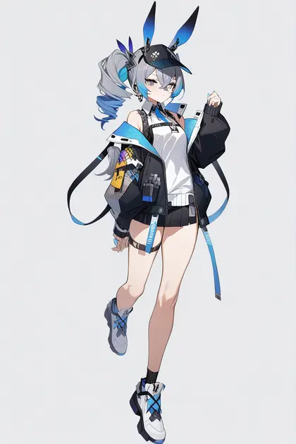 1girl, bronya zaychik (haxxor bunny), honkai (series)