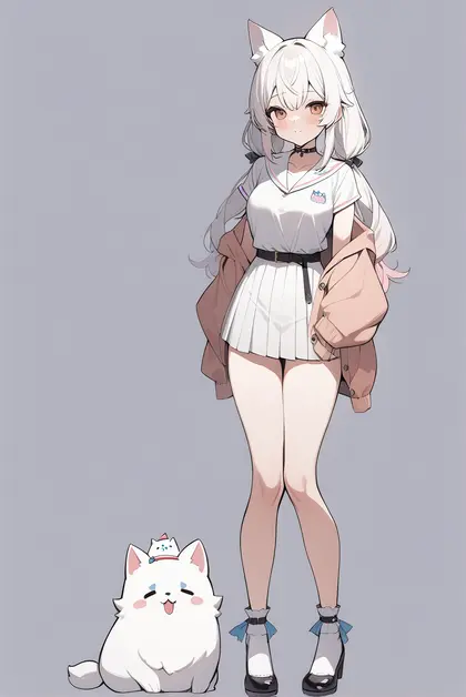 1girl, perroccino (fuwamoco), hololive