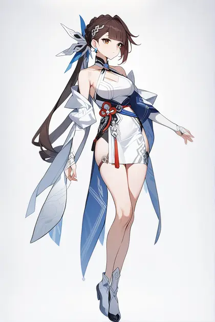 1girl, li sushang (jade knight), honkai (series)