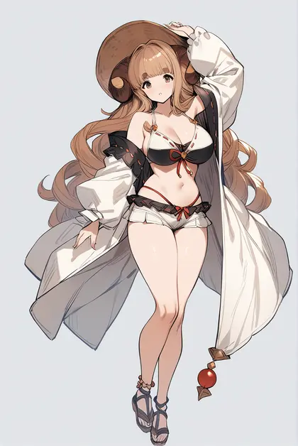 1girl, anila (summer) (granblue fantasy), granblue fantasy