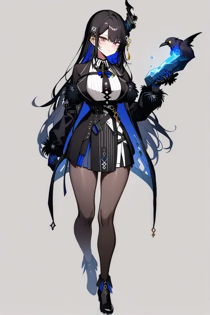 1girl, shadow (nerissa ravencroft), hololive