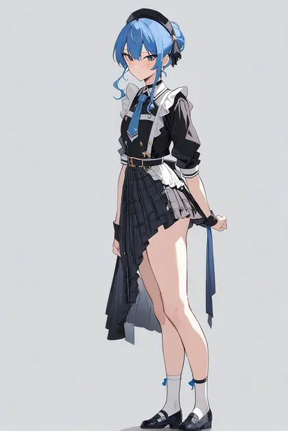 1girl, hoshimachi suisei (maid), hololive