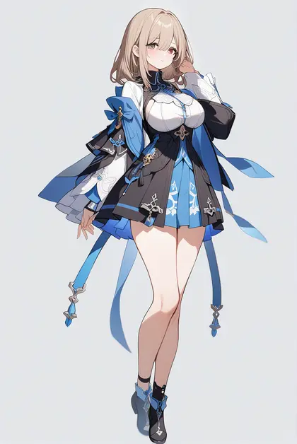 1girl, timido cute, honkai (series)