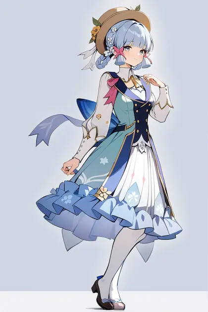 1girl, kamisato ayaka (springbloom missive), genshin impact