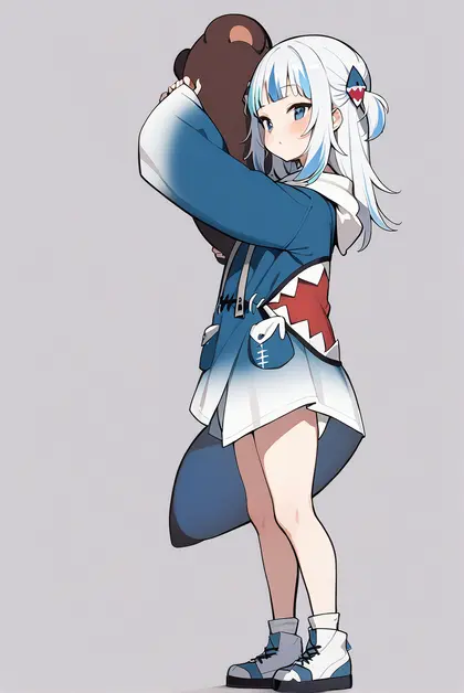 1girl, ebi-chan (gawr gura), hololive