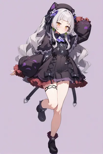 1girl, murasaki shion (5th costume), hololive