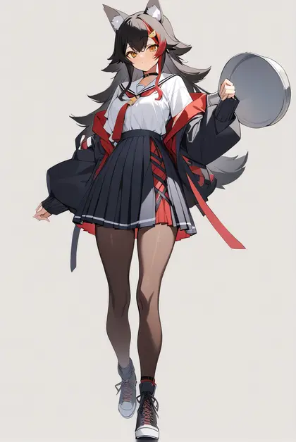 1girl, taiga (ookami mio), hololive