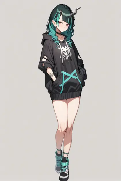 1girl, shishio chris (3rd costume), nanashi inc.