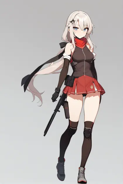 1girl, 9a-91 (girls' frontline), girls' frontline