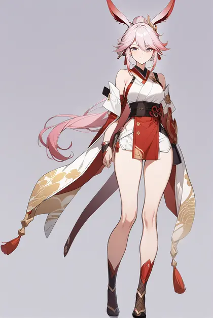 1girl, yae sakura (flame sakitama), honkai (series)