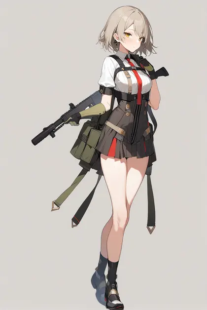 1girl, vector (girls' frontline), girls' frontline