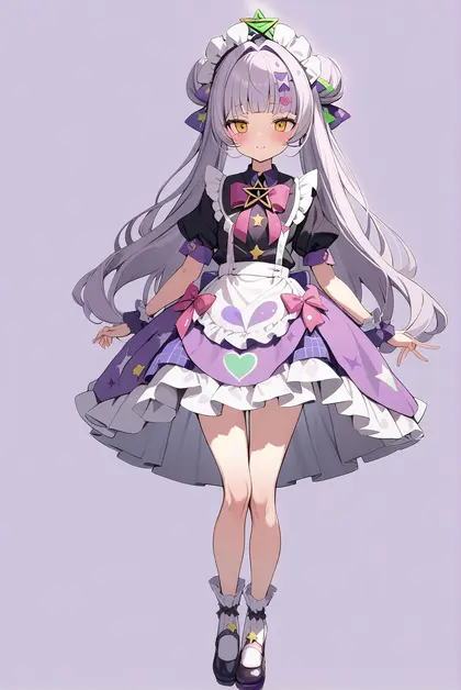 1girl, murasaki shion (magical girl maid), hololive