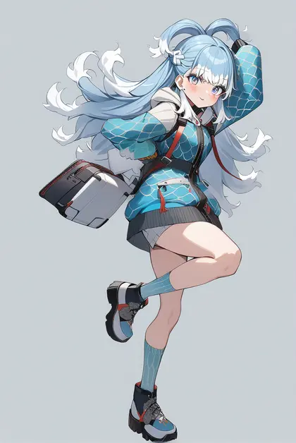 1girl, kobo kanaeru (1st costume), hololive