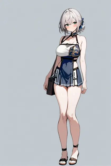 1girl, shirogane noel (summer 2020), hololive