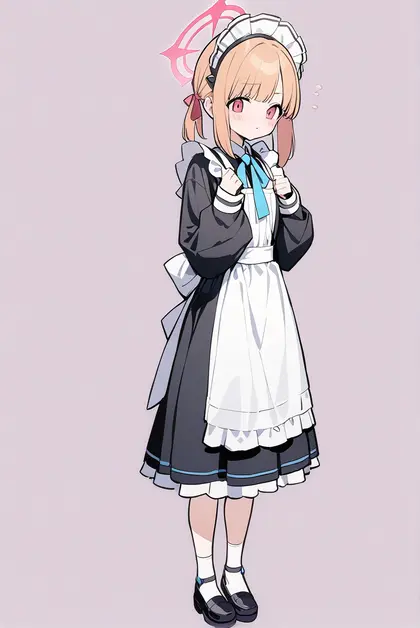 1girl, momoi (maid) (blue archive), blue archive