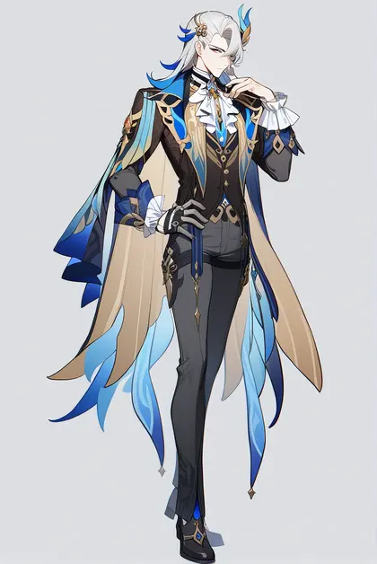 1boy, neuvillette (genshin impact), genshin impact