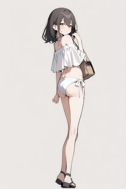 1girl, mashiro (swimsuit) (blue archive), blue archive