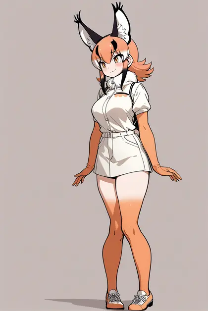 1girl, caracal (kemono friends), kemono friends