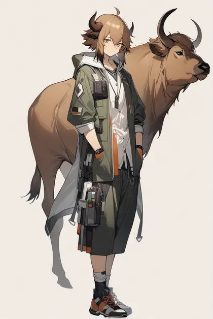 1boy, bison (arknights), arknights